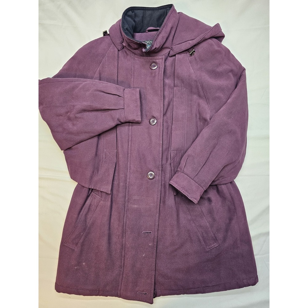Forecaster Women's Winter Coat Size S Quilted Lined Y2K Removable‎ Hood Purple
